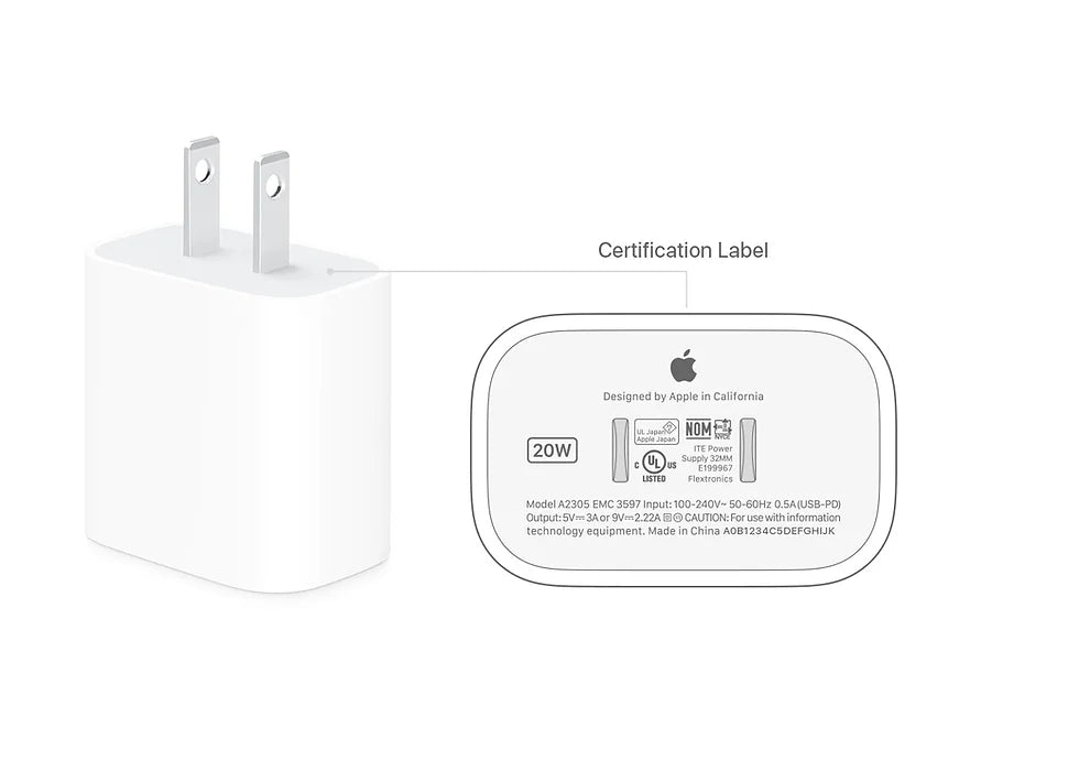 Cargador Apple iPhone Original Tipo C 20W Adaptador – vista 2