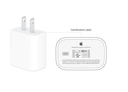 Cargador Apple iPhone Original Tipo C 20W Adaptador – vista 2