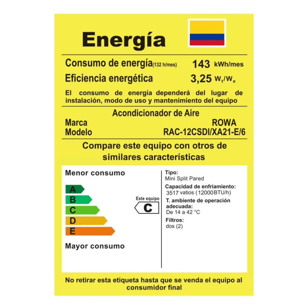 Aire Acondicionado RAC-12CSDI/XA21-E/6 | Aire Rowa 12K Inverter 220V – vista 4