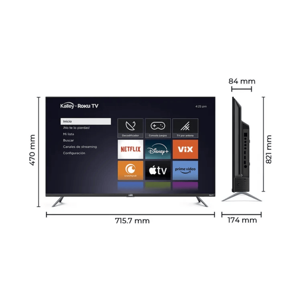 Televisor Kalley 32 pulgadas FHD Roku TV – vista 4