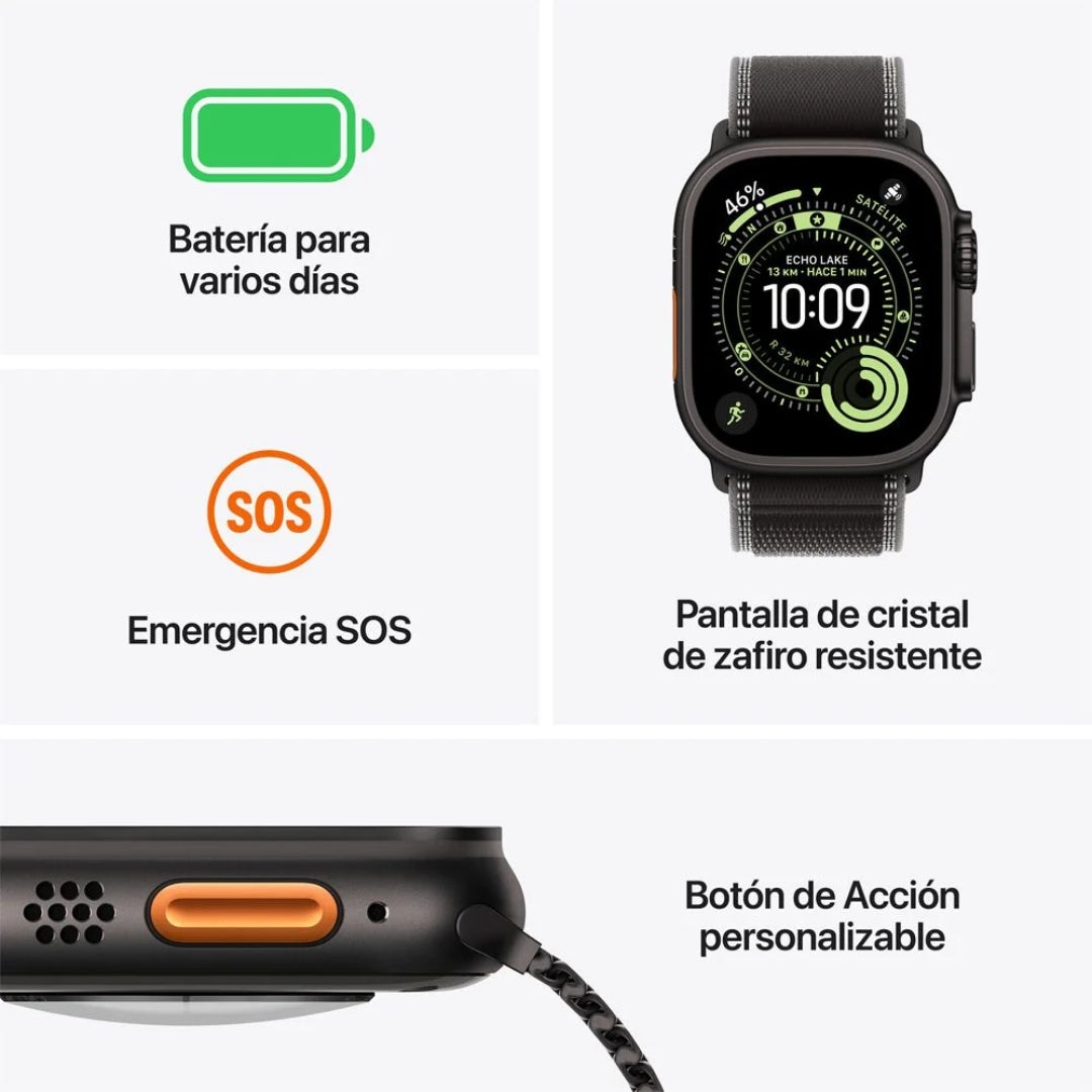 Apple Watch Ultra 3 49mm Negro – vista 3