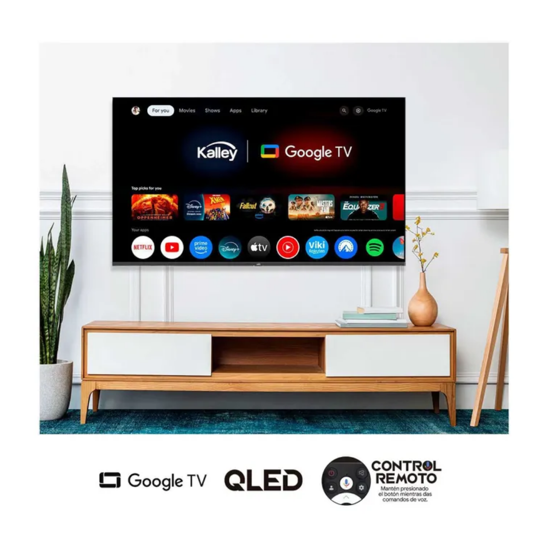 Televisor Kalley 58" 4K QLED Google TV – vista 3